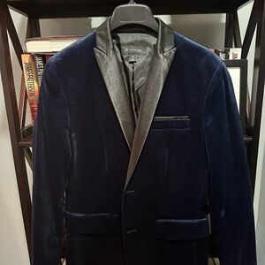INC Velvet Sports Jacket - Navy